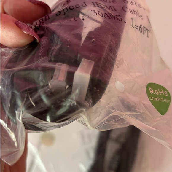 2 Black High Speed HDMI 6ft cables. - Picture 3 of 3